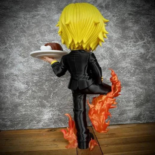 24" Sanji One piece holding turkey anime fire orange/red by 3dCurioPrints