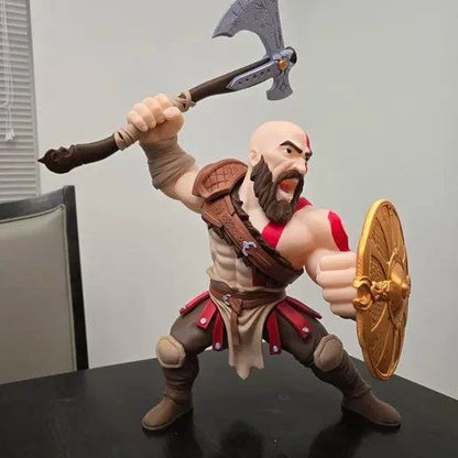 God of War Kratos v2 figure with axe and shield requiring assembly