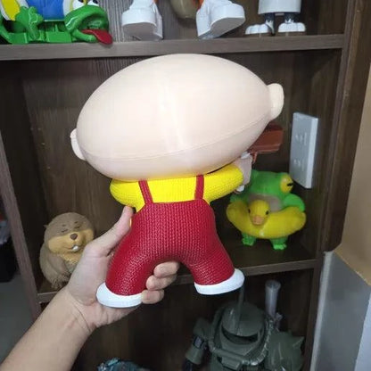 14 inch Family Guy Stewie statue silver finish requires glue assembly