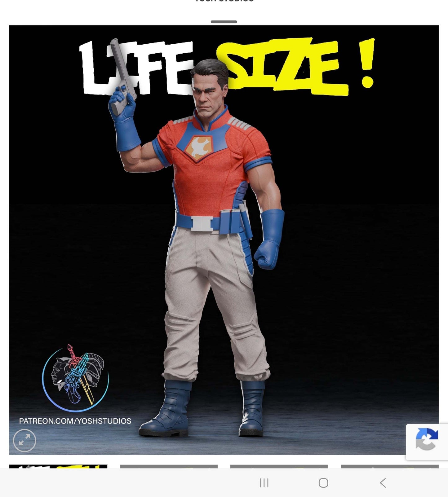 Life size 1:1 6ft Peacemaker superhero John cena 3-4 weeks made to order by 3dCurioPrints
