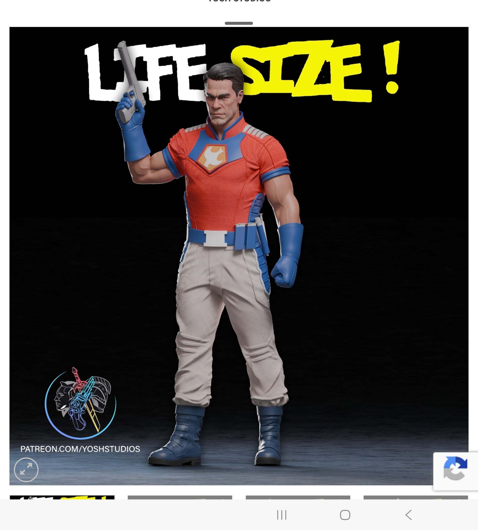 Life size 1:1 6ft Peacemaker superhero John cena 3-4 weeks made to order by 3dCurioPrints