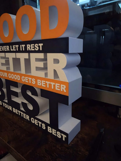 Chicago bears good better best wall art desk art by 3dCurioPrints