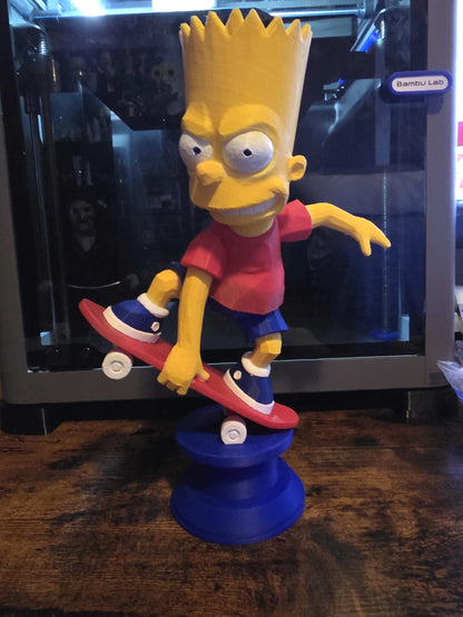 Large 10" bart simpson bust figure statue (10×7) made to order by 3dCurioPrints