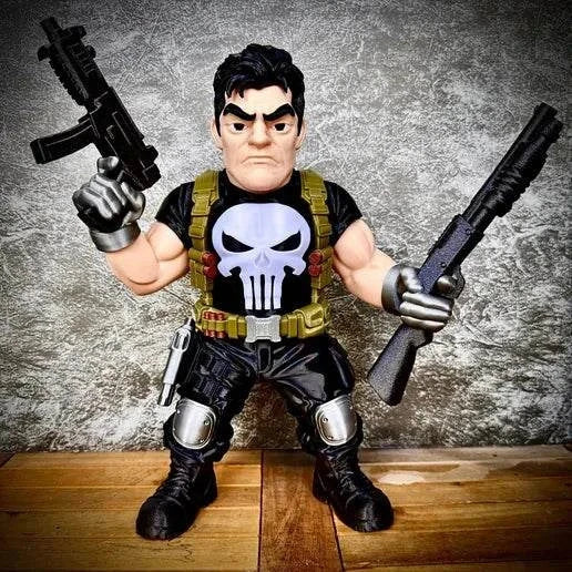 28" Massive Punisher superhero statue standing 28 inches tall with detailed costume and accessories