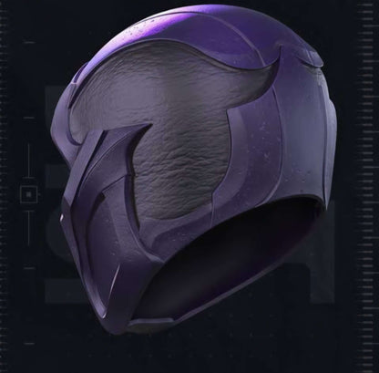 Noob salbot mk2 mask Mortal Kombat 2 helmet in dark purple and black with magnets, one size fits all