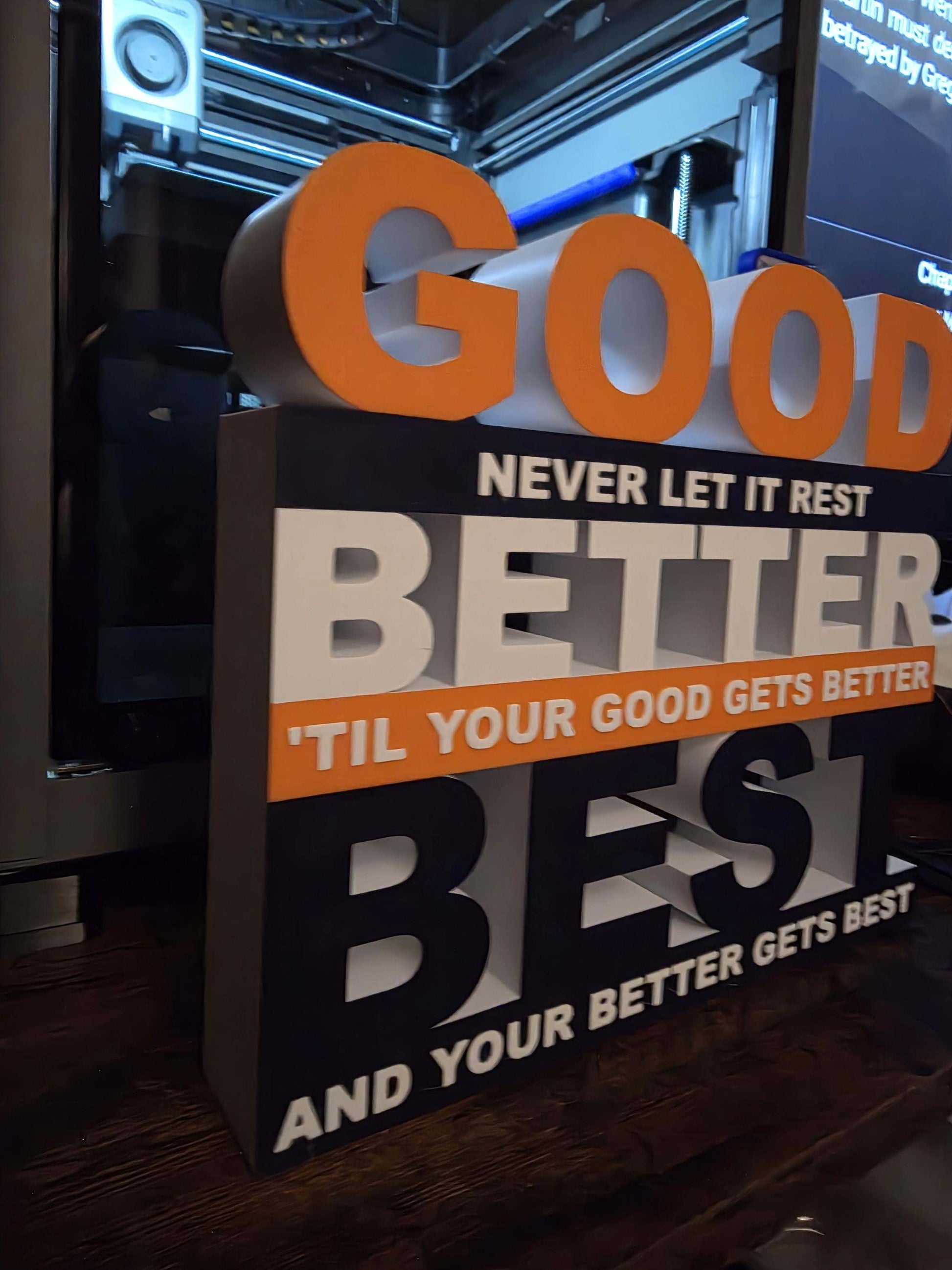 Chicago bears good better best wall art desk art by 3dCurioPrints