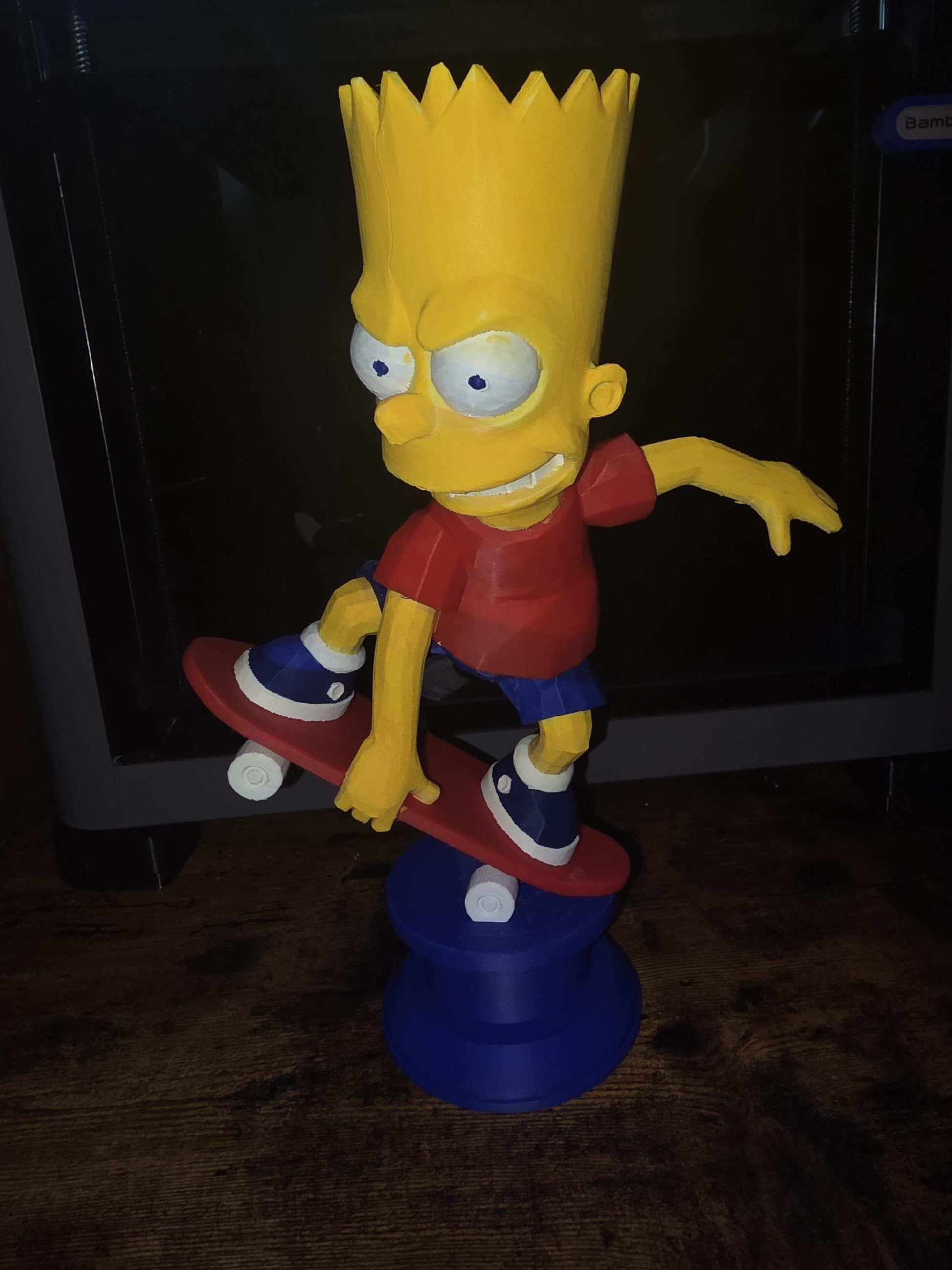 Large 10" bart simpson bust figure statue (10×7) made to order by 3dCurioPrints