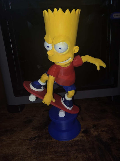 Large 10" bart simpson bust figure statue (10×7) made to order by 3dCurioPrints