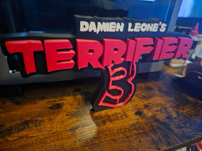 Terrifier 12 inch Art the Clown large logo horror art piece for collectors