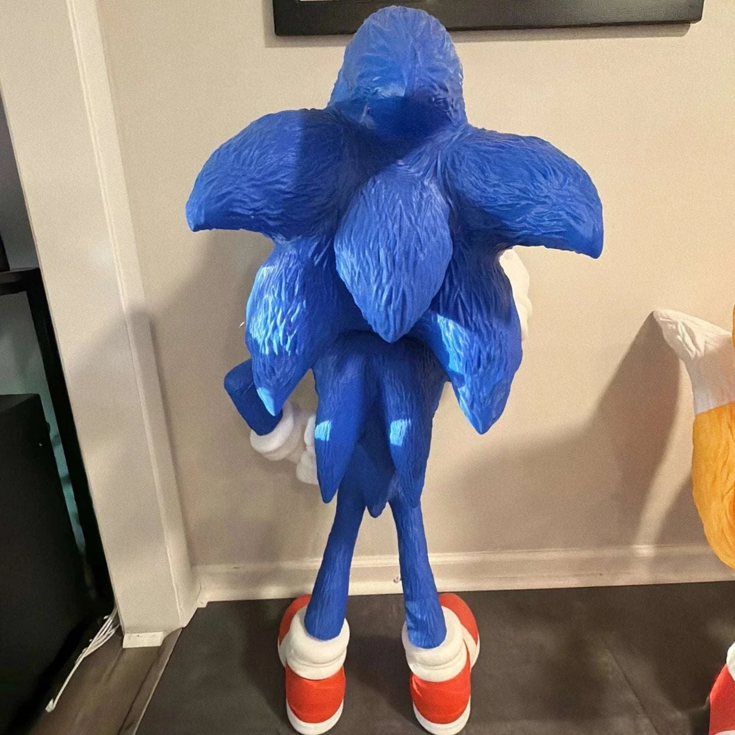 Life-size 39-inch tall blue Sonic the Hedgehog statue made to order for gaming fans