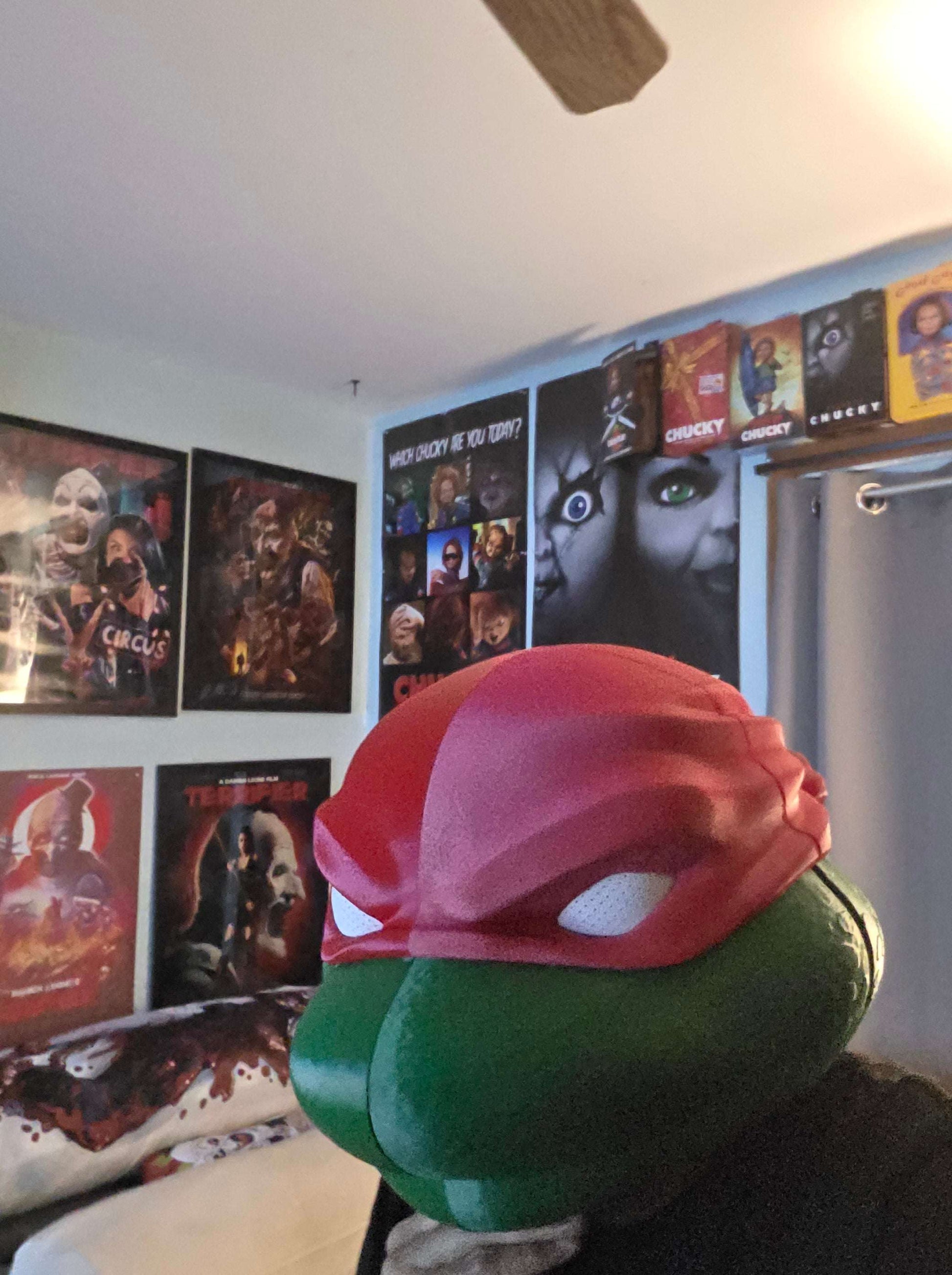 TMNT Raphael helmet mask cosplay accessory fits heads up to 24 inches