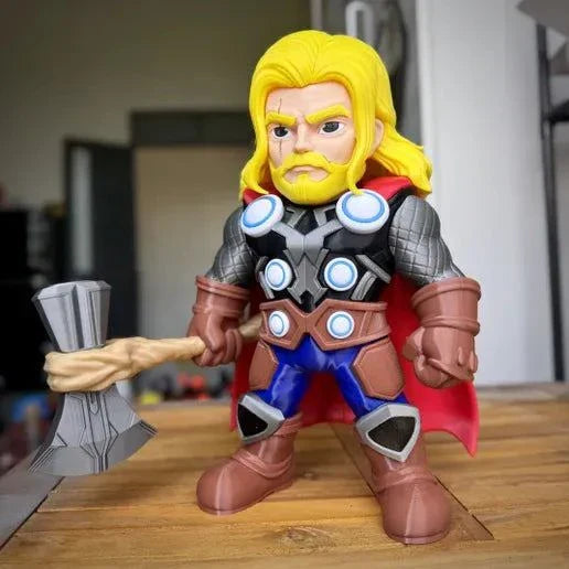 18 inch Thor Marvel bust statue with detachable weapon requiring glue assembly