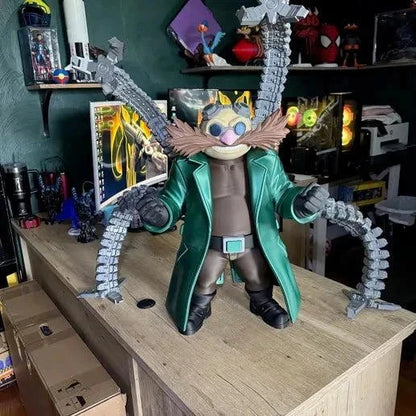 16" Dr. Eggman Eggtopus Sonic bust with detachable arms and orange whiskers
