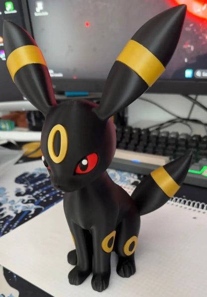 12" 1ft Umbreon Pokémon statue (yellow)instead of gold unless you want gold by 3dCurioPrints