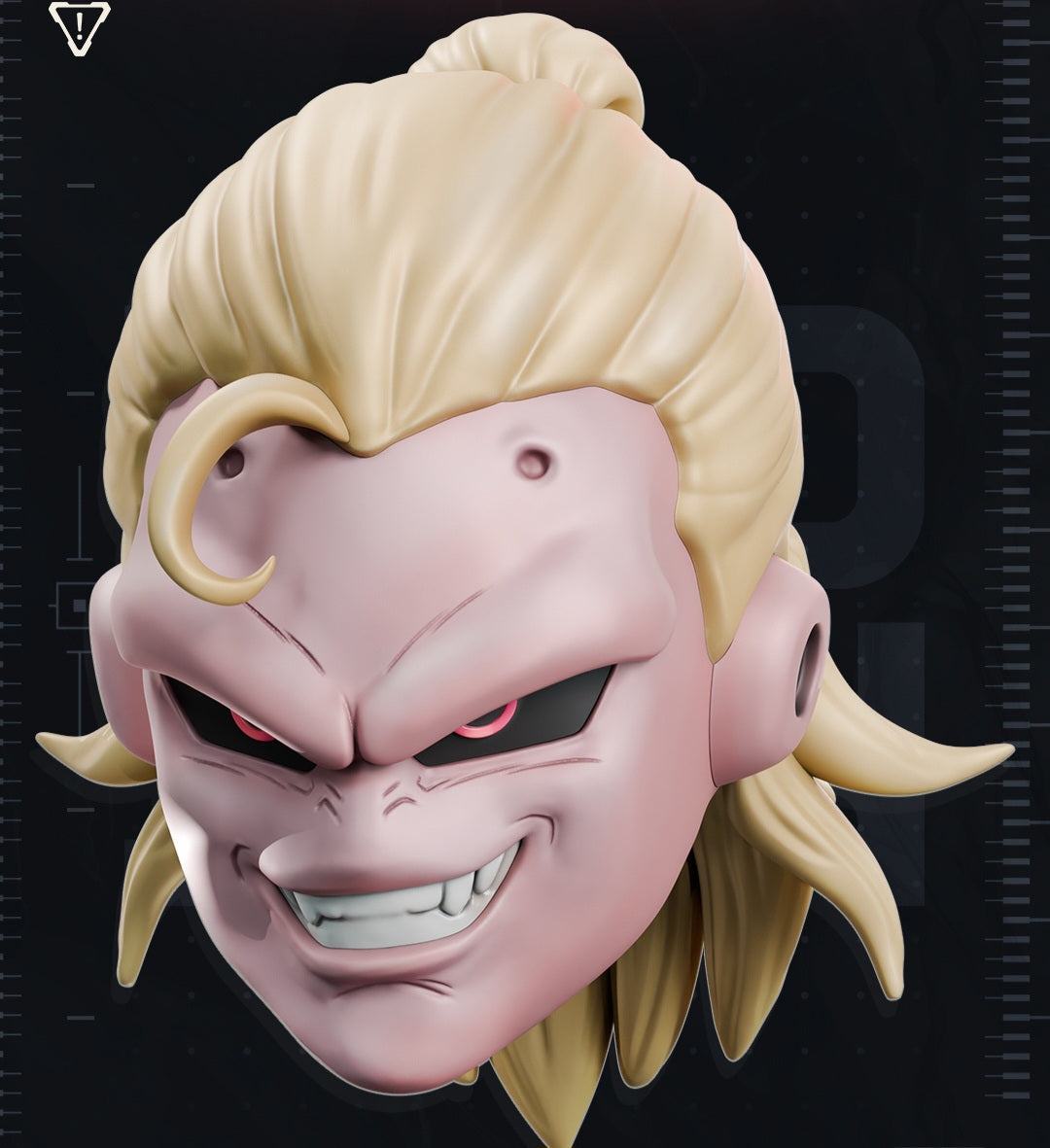 Soccer Majin Erlind Haaland Buu anime dragonball z helmet mask heads up to 24" by 3dCurioPrints
