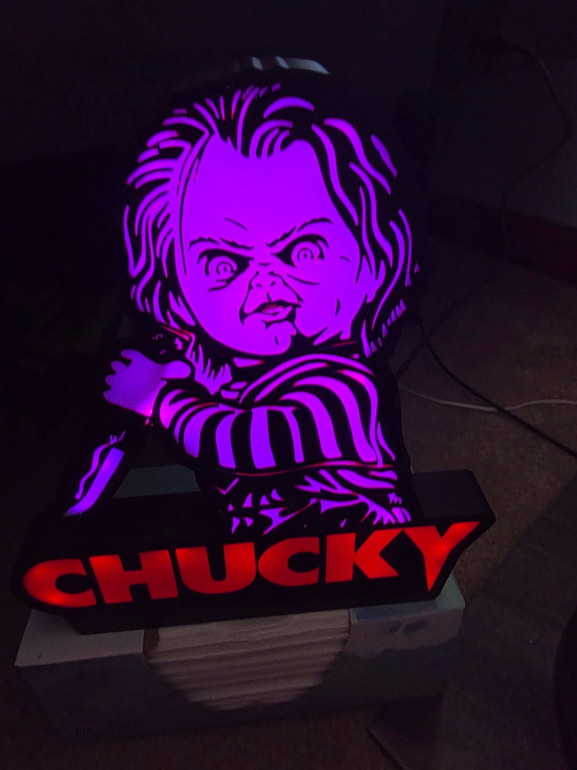 Chucky 10" lightbox comes with onn led lights ships in 1-2 days by 3dCurioPrints