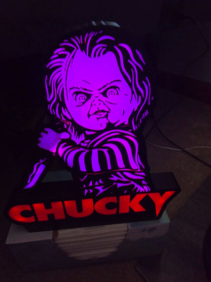 Chucky 10" lightbox comes with onn led lights ships in 1-2 days by 3dCurioPrints