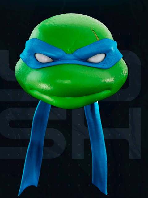 TMNT Leonardo helmet mask full size with magnets and white eyes