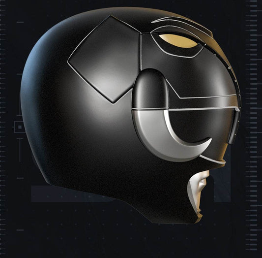 Black power ranger mask helmet fitting heads up to 24 inches