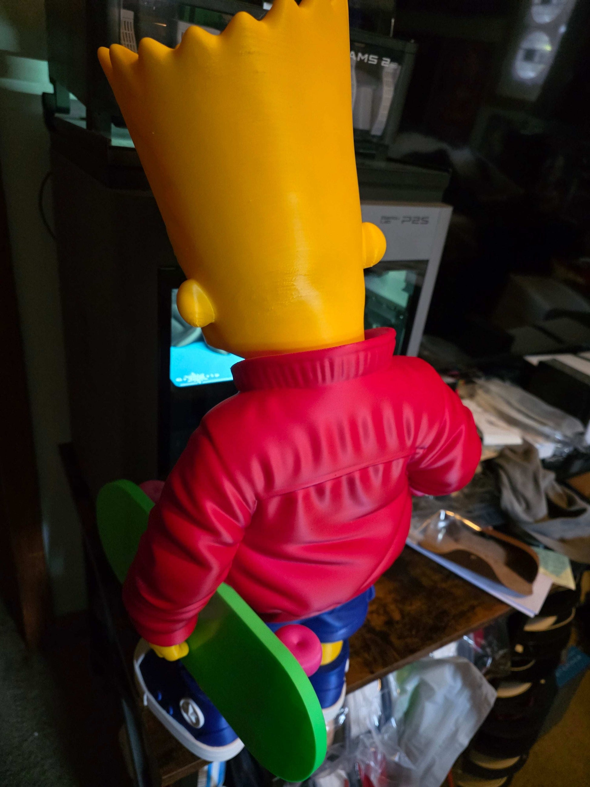 Large massive 26" tall bart simpson by 12 wide and 12 thick due to skateboard 3 days to make by 3dCurioPrints