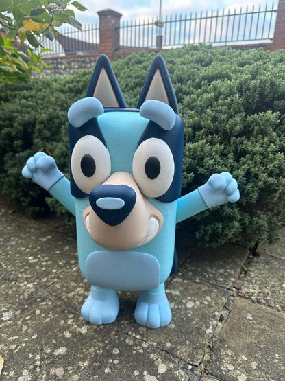 Large full-size Bluey 2 ft tall hand-painted cartoon statue bust for kids rooms and decor
