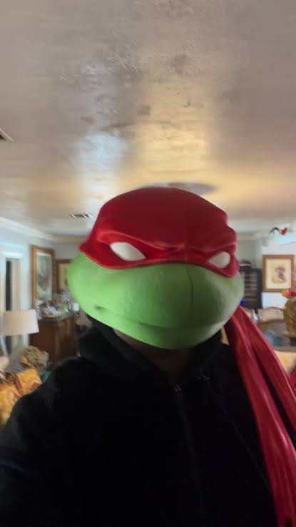 TMNT Raphael helmet mask rare design finished in a week