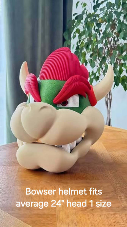 Bowser mask helmet with magnets one-size standard cosplay prop