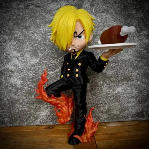 24" Sanji One piece holding turkey anime fire orange/red by 3dCurioPrints