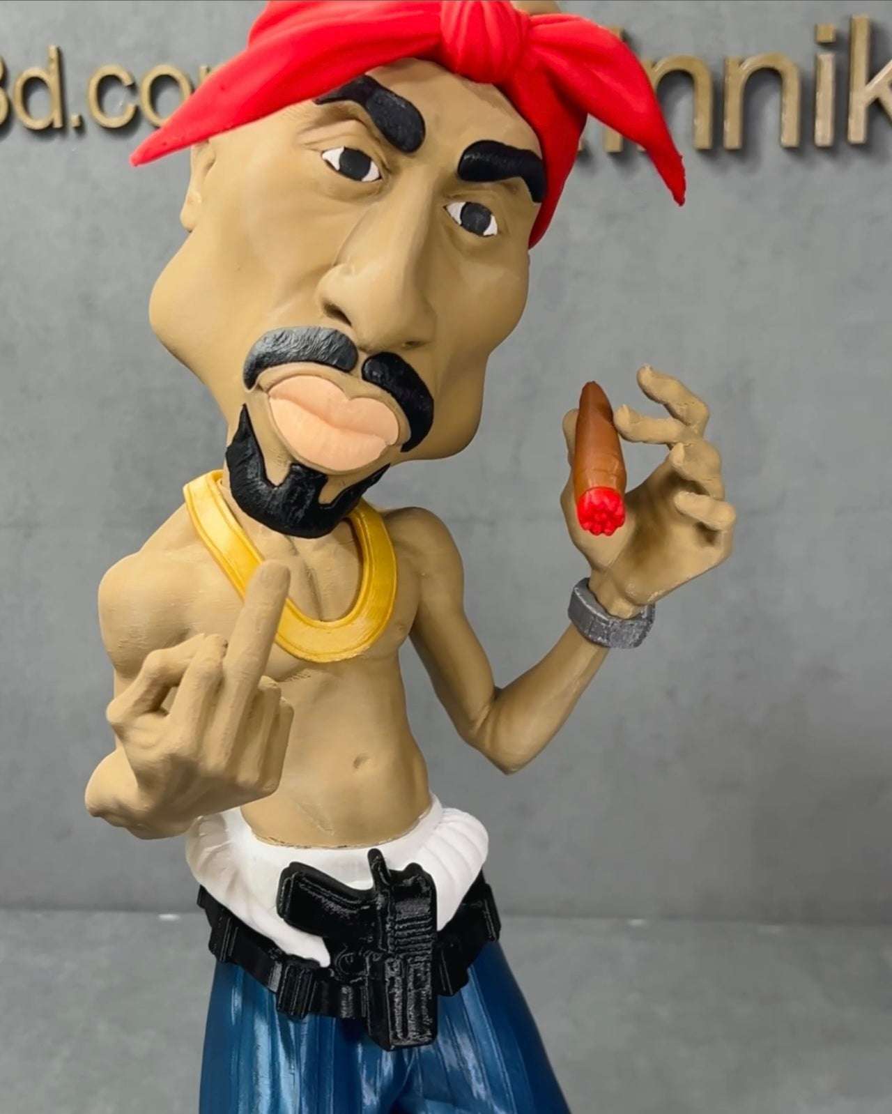 16" or 29" Tupac Shakir statue please see color changes 2 versions by 3dCurioPrints