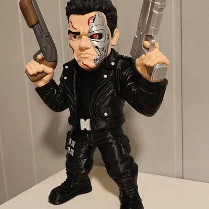 25-inch Terminator figure with unglued fake guns for collectors and display