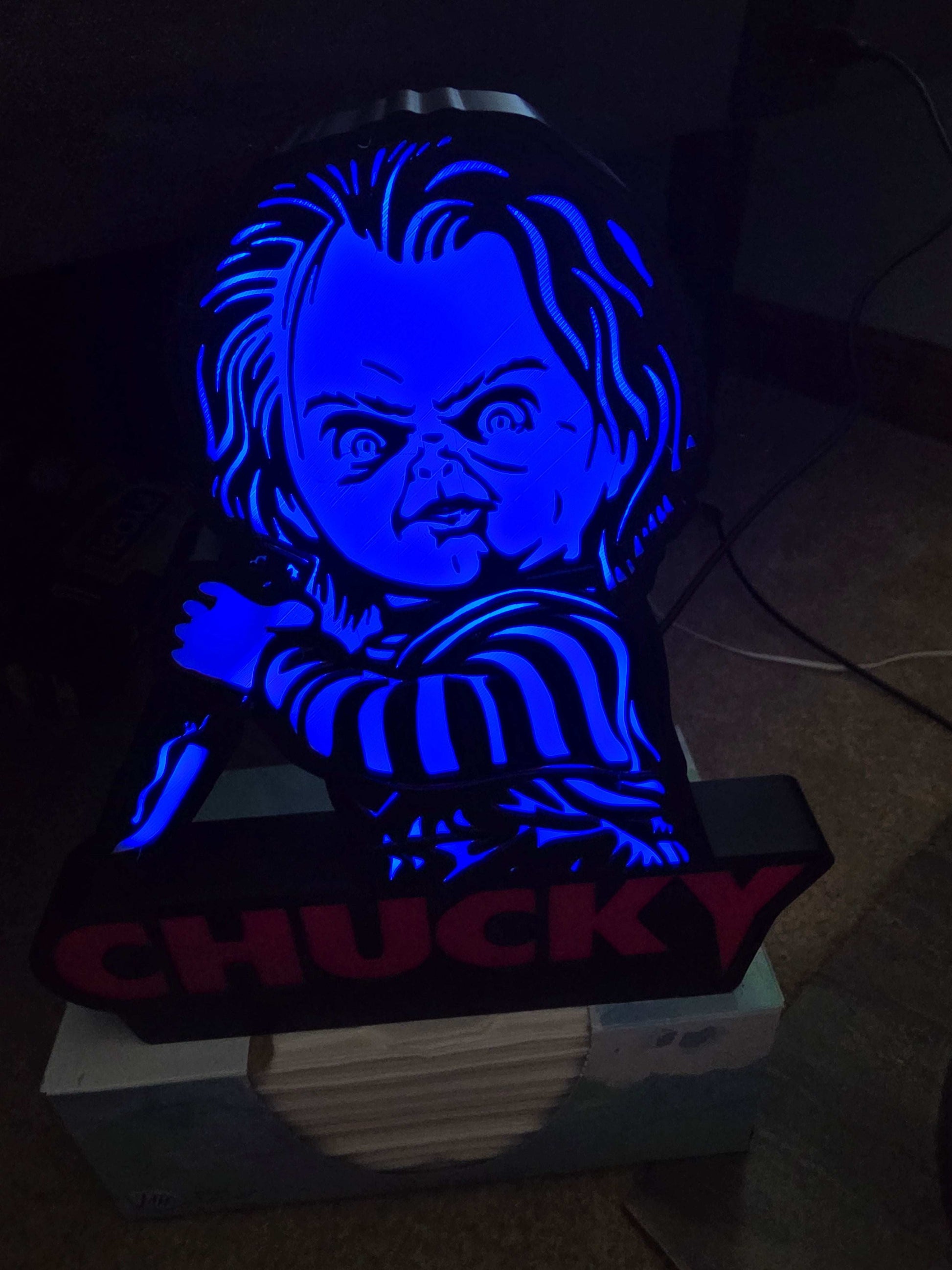 Chucky 10" lightbox comes with onn led lights ships in 1-2 days by 3dCurioPrints