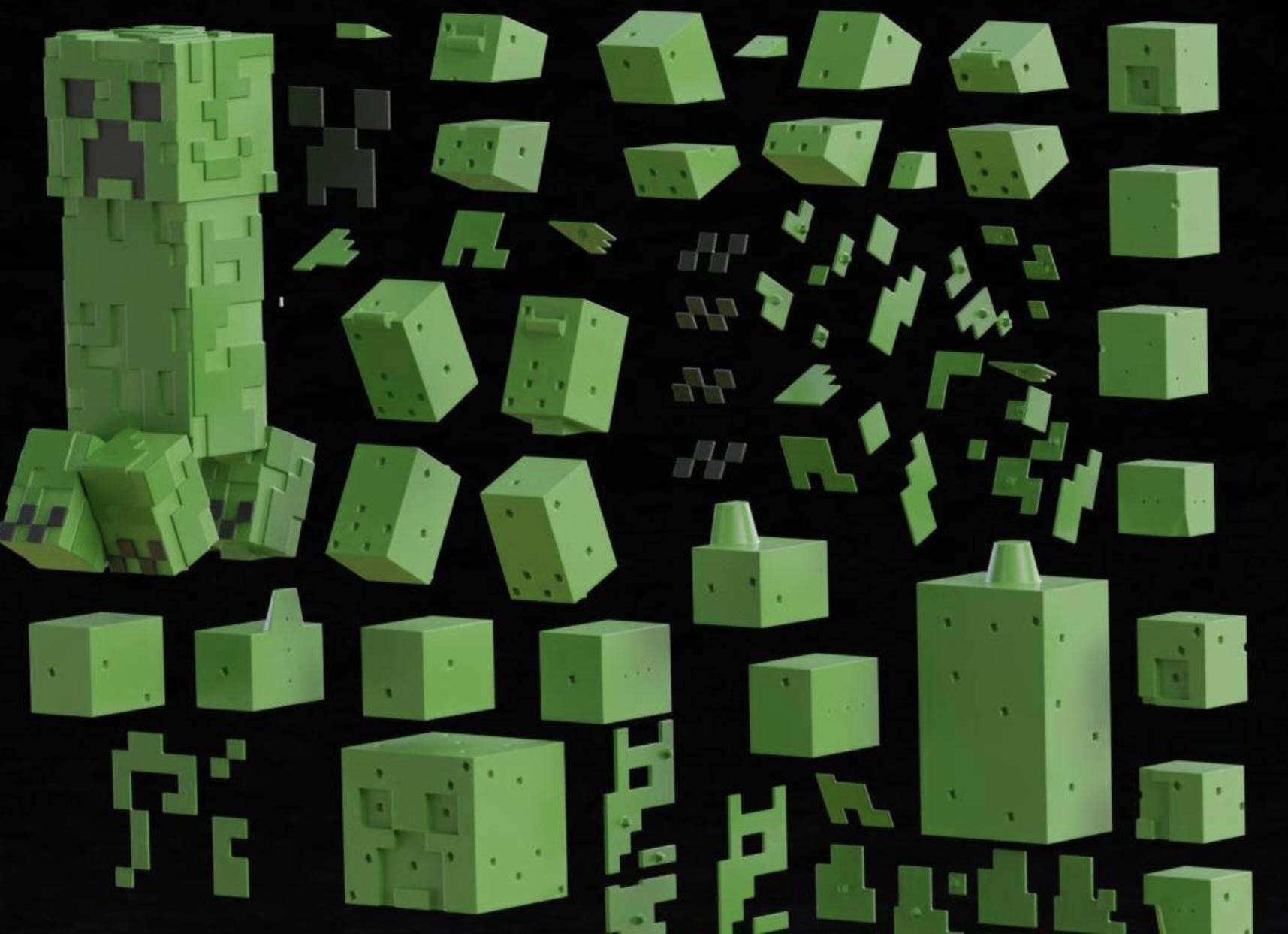 Large 3ft minecraft statue figure bust made to order 3-4 weeks by 3dCurioPrints