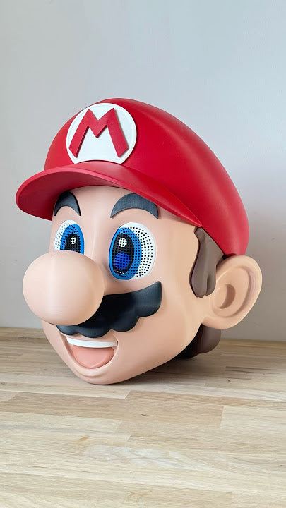 Mario-inspired plumber video game mask with magnets, one size fits all for cosplay and parties
