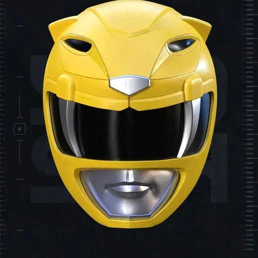 Yellow Power Ranger helmet mask with magnets