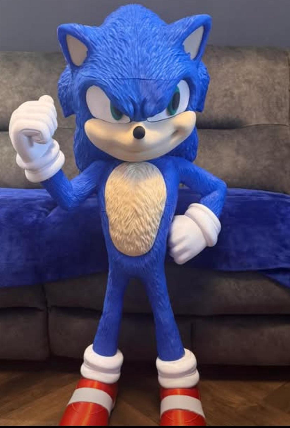Large 1:1 36" tall blue cartoon video game figure Sonic made to order will take 3-4 weeks to make by 3dCurioPrints
