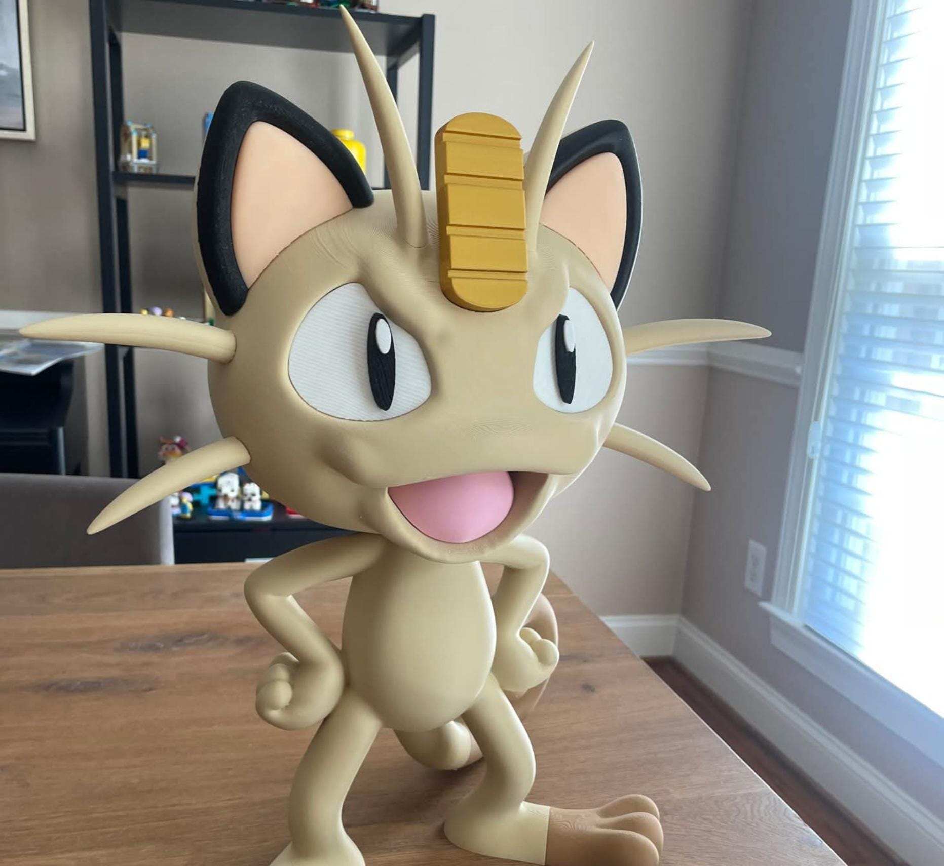 Full size 1:1 1ft 3in pokemon meowth bust statue figure #0052 by 3dCurioPrints