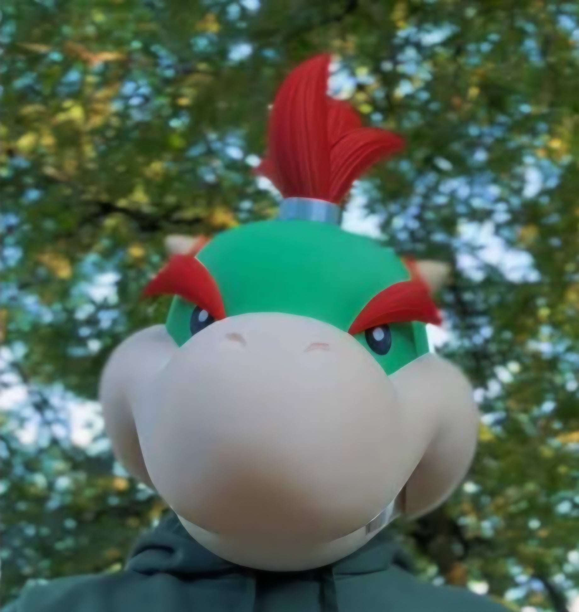 Bowser Jr. Mask cosplay helmet for kids and adults with magnetic assembly
