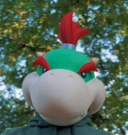 Bowser Jr. Mask cosplay helmet for kids and adults with magnetic assembly