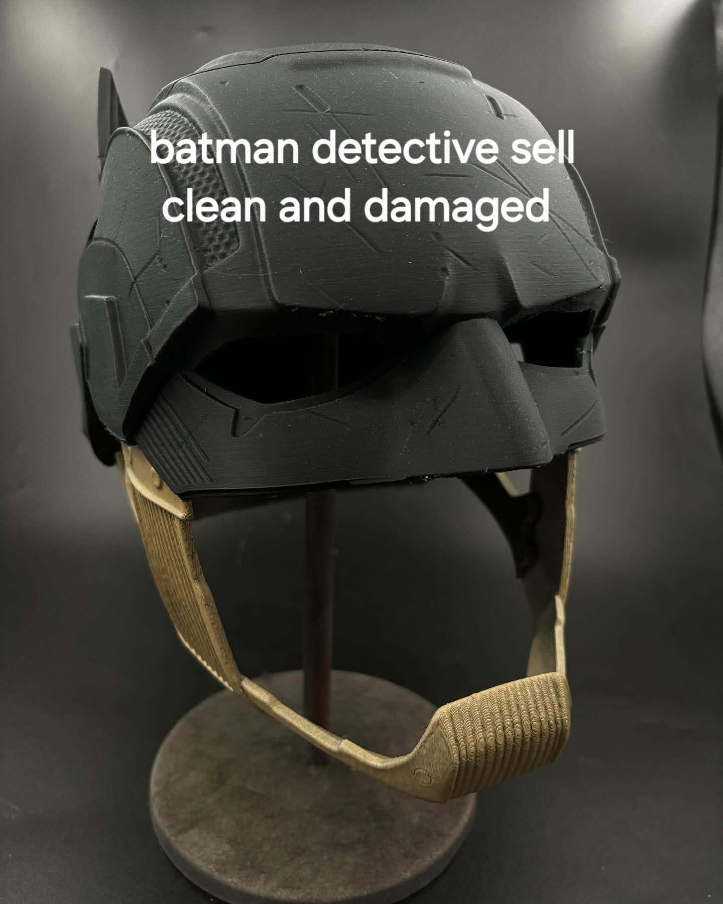 Full-size vigilante detective mask helmet inspired by Batman