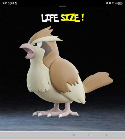Life size 1:1 1 ft Pokemon #0016 Pidgey bust statue figure by 3dCurioPrints