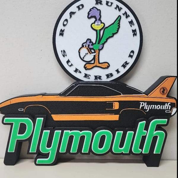 Plymouth road runner wall desk art by 3dCurioPrints