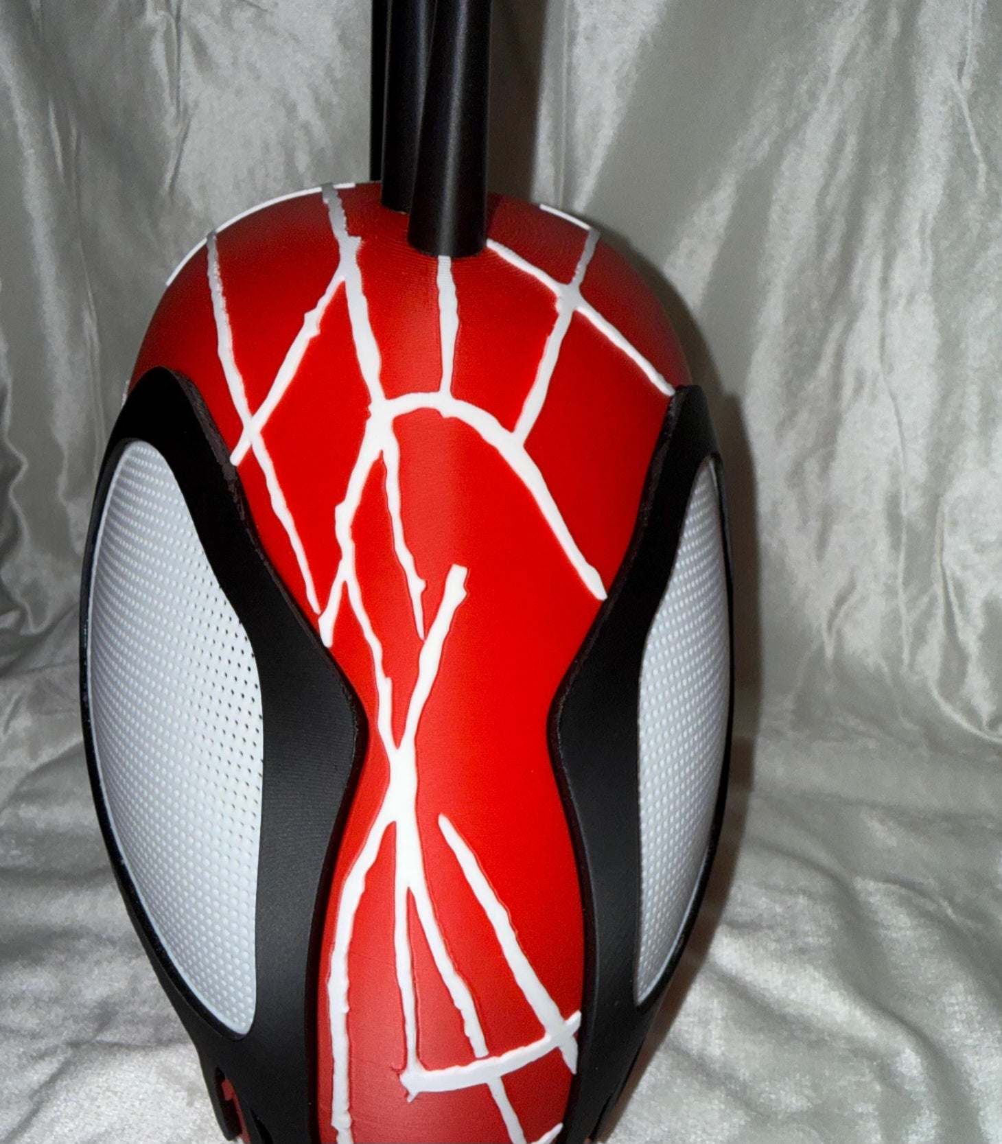 Spiderpunk helmet mask with magnetic spikes in black and white line color options