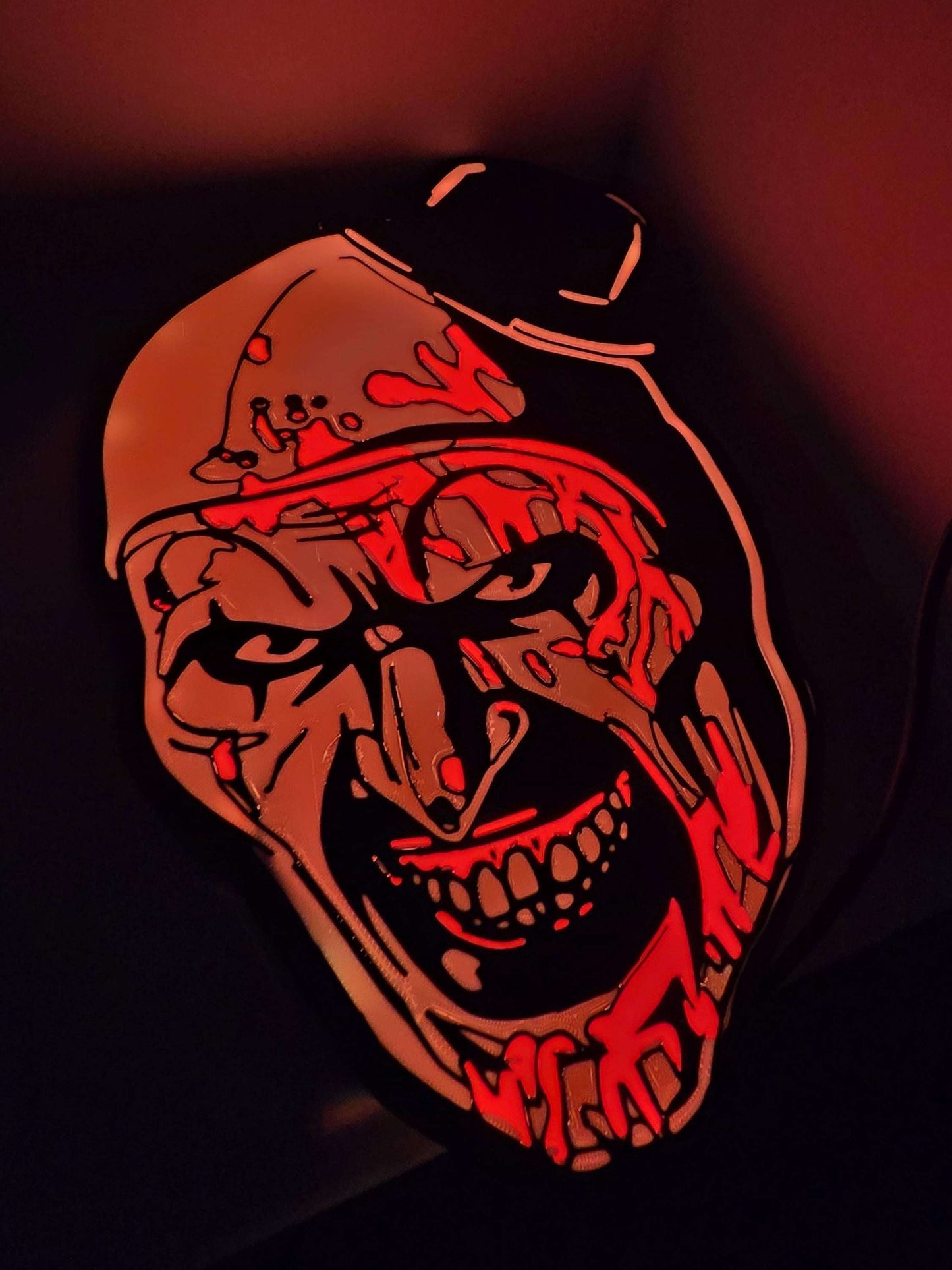 Terrifier art the clown lightbox with stand by 3dCurioPrints