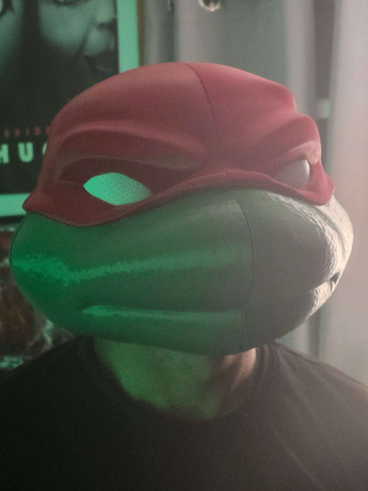 TMNT Raphael helmet mask cosplay accessory fits heads up to 24 inches, detailed collectible