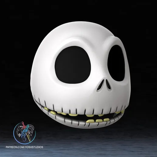 Jack Skeleton mask heads up to 24" teeth or closed mouth message me if want another by 3dCurioPrints