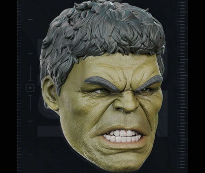 The Incredible Hulk helmet mask fitting heads up to 24 inches for cosplay and collectors