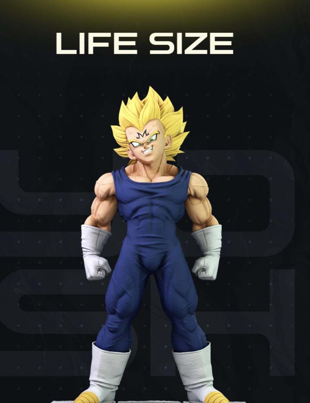 Fullsize lifesize 1:1 5ft 6in Majin Vegeta dragonball z bust made to order by 3dCurioPrints