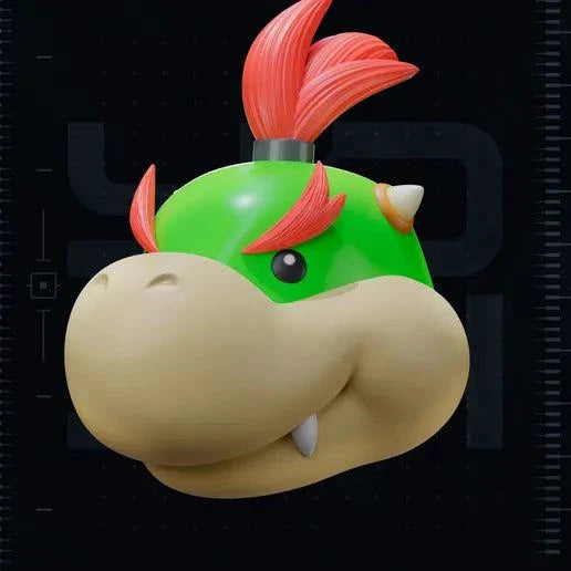 Bowser Jr. Mask cosplay helmet for kids and adults with magnetic assembly and authentic design