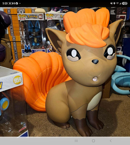 Large 1:1 1ft 10in life size vulpix pokemon #0037 bust statue figure by 3dCurioPrints