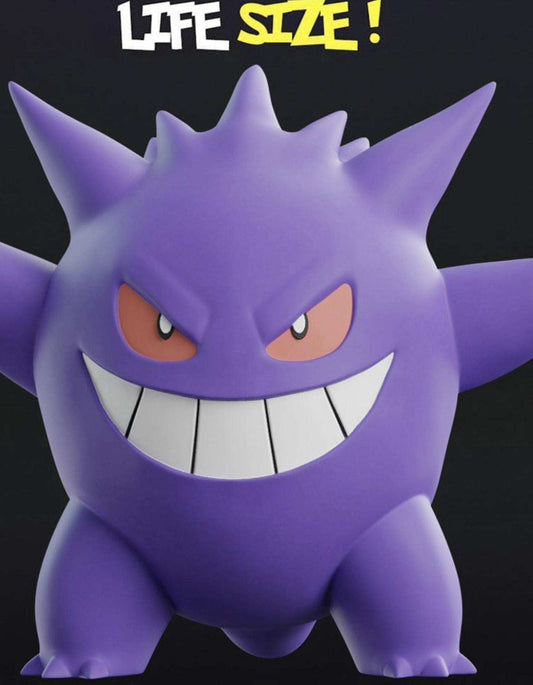 Large 1:1 full size 4ft 11in life size gengar #0094 pokemon bust statue figure by 3dCurioPrints